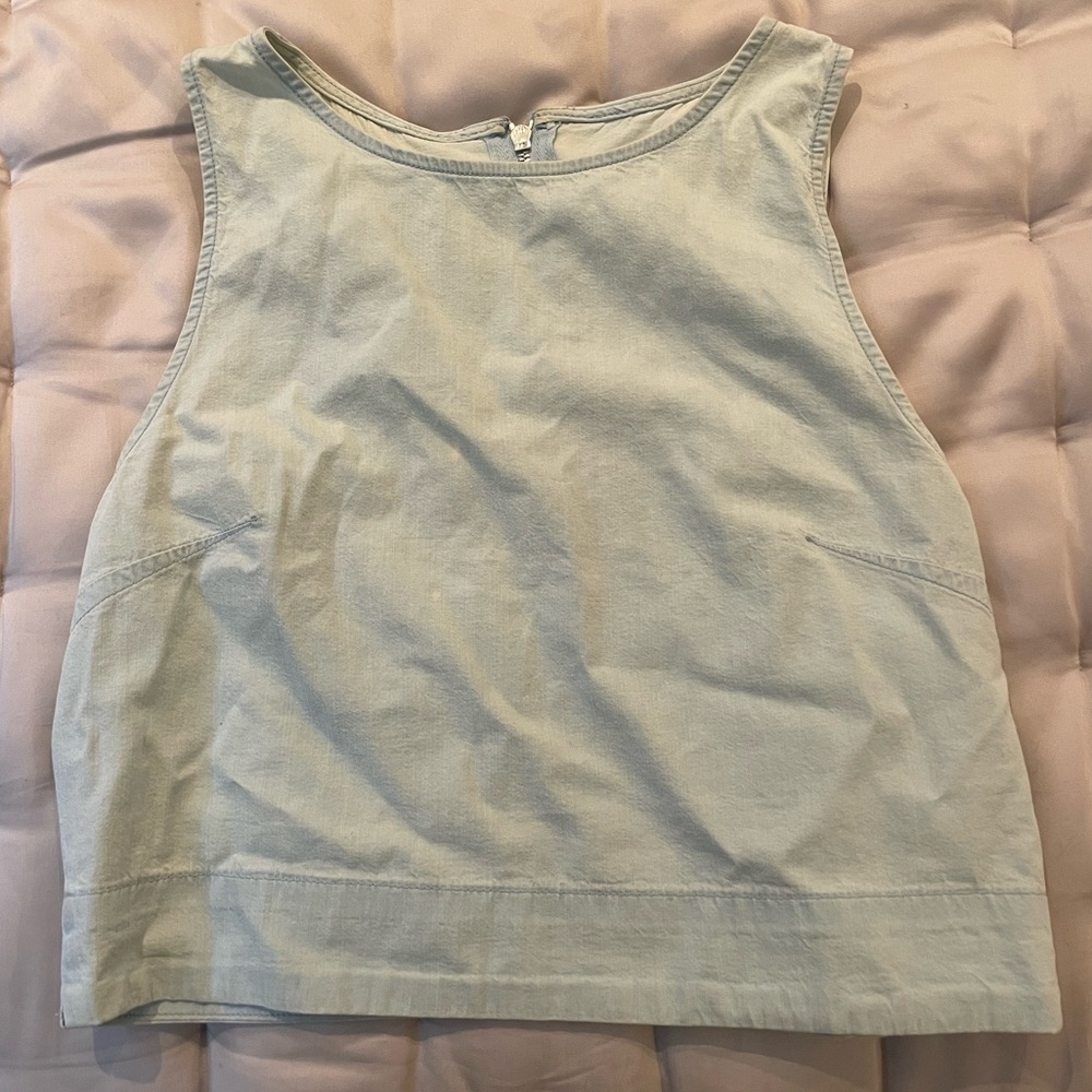 3x1 Denim Crop Tank